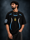 Argentina Messi No. 10 Oversized T-Shirt | Football Graphic Tee