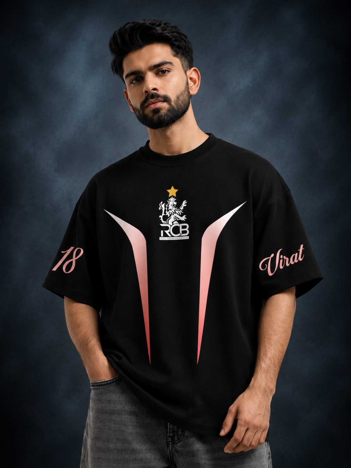 RCB Legacy Era Oversized T-Shirt | Cricket Graphic Streetwear Tee