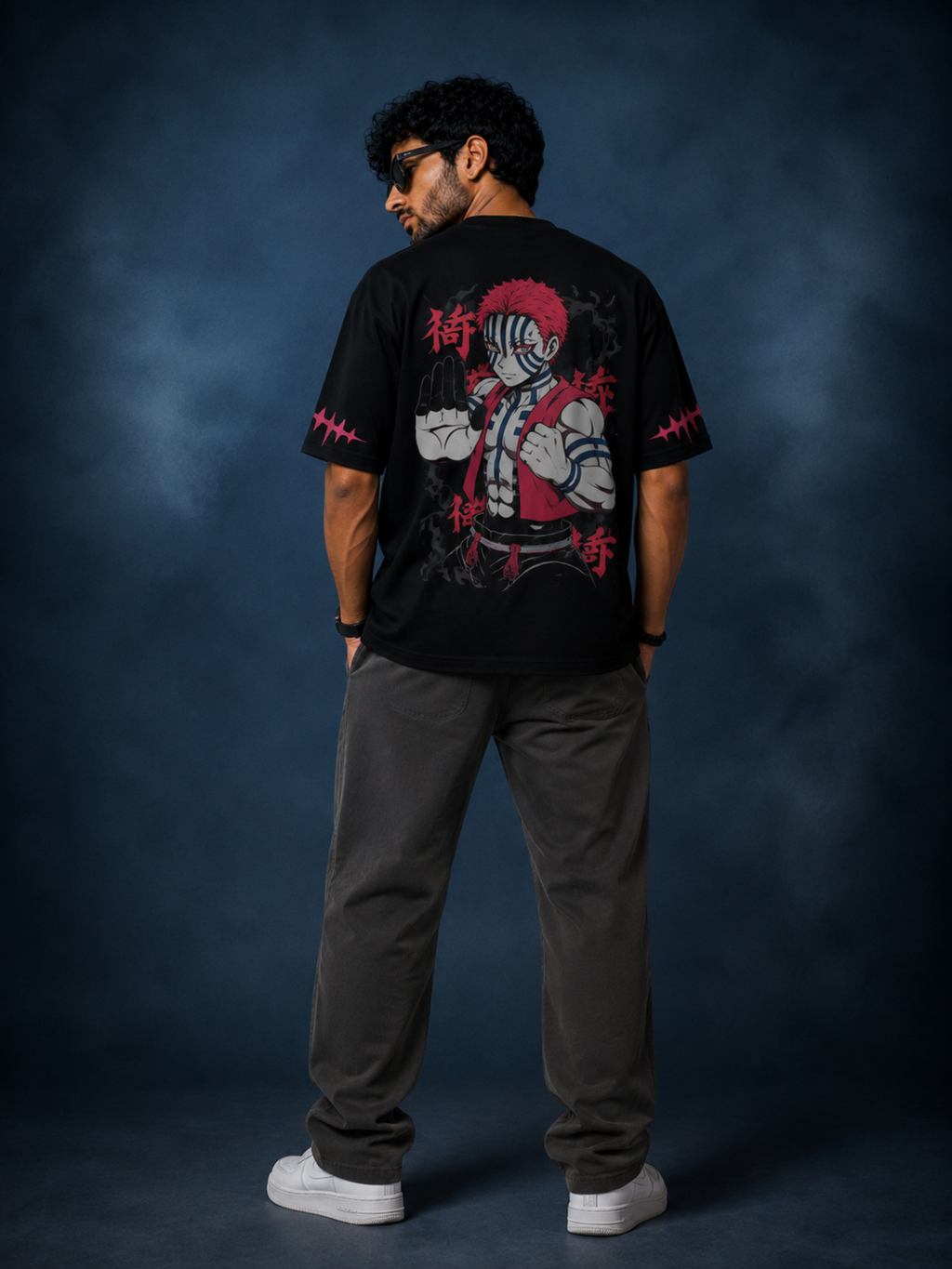 Oni Warrior Japanese Graphic Oversized T-Shirt | Samurai Streetwear Tee
