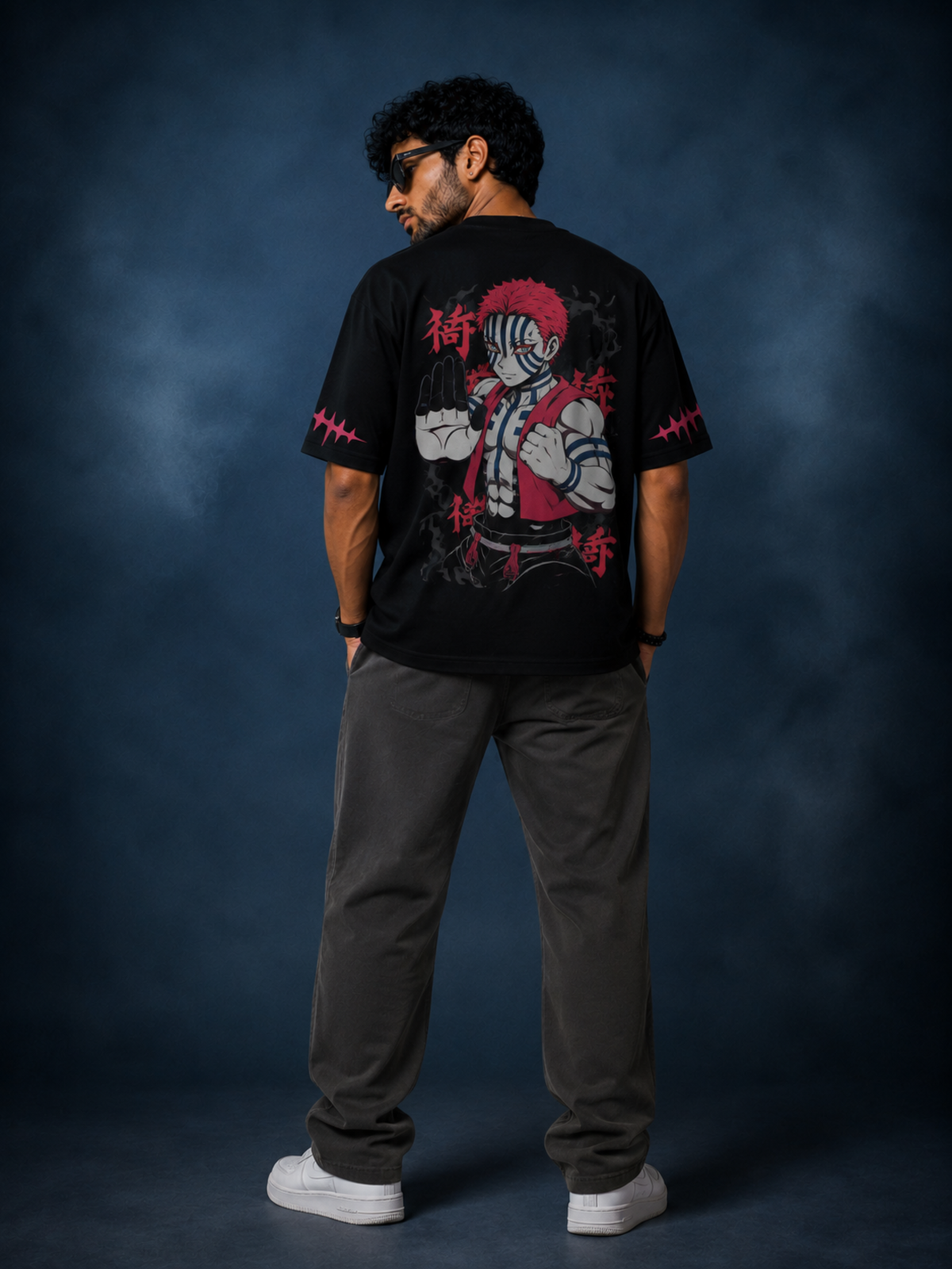 Oni Warrior Japanese Graphic Oversized T-Shirt | Samurai Streetwear Tee