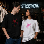Spider Love Couple Oversized T-Shirt | Matching Graphic Tee