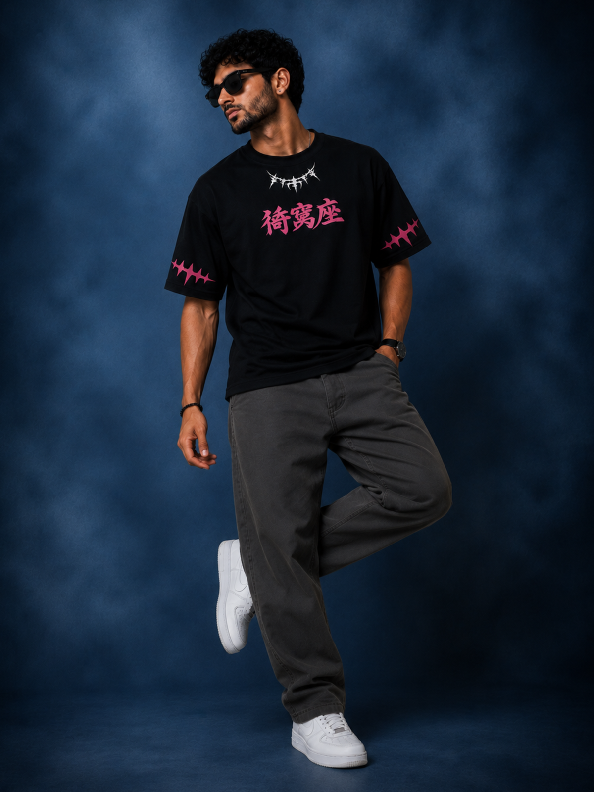 Oni Warrior Japanese Graphic Oversized T-Shirt | Samurai Streetwear Tee