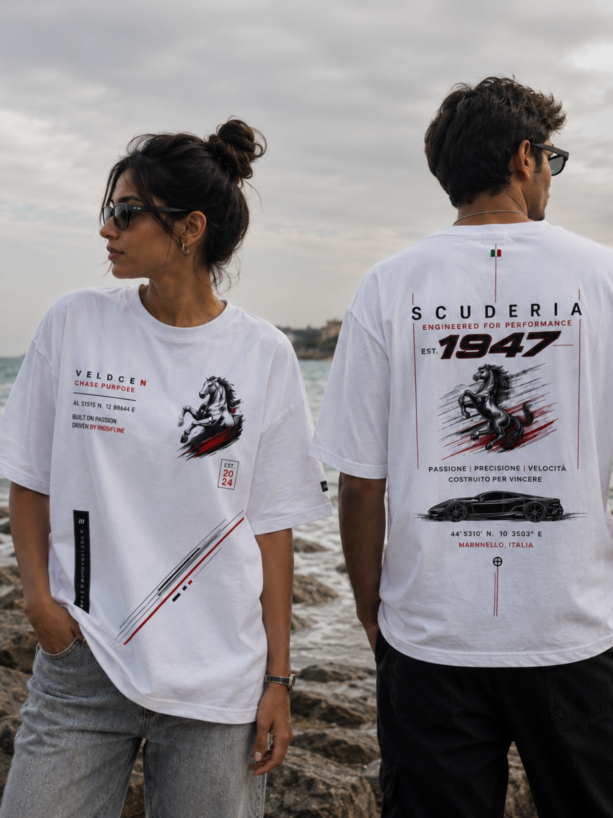 Ferrari Racing Apex Oversized T-Shirt | Motorsport Graphic Tee