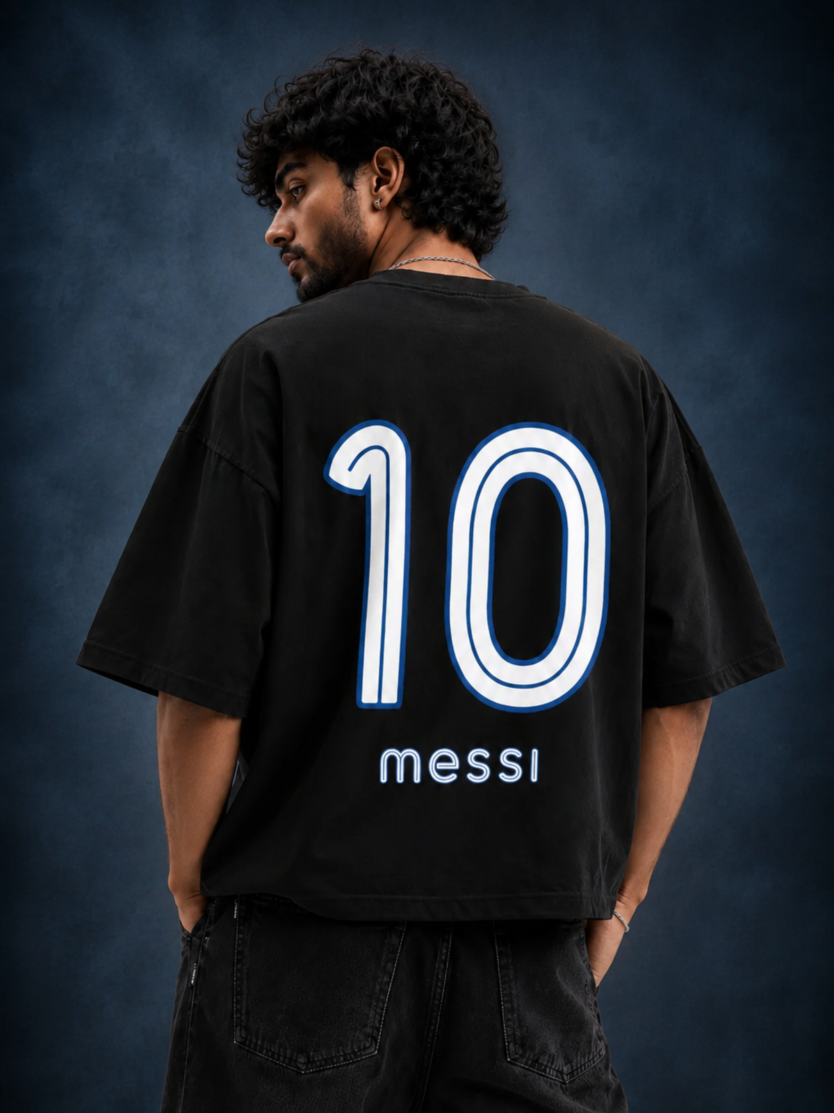 Argentina Messi No. 10 Oversized T-Shirt | Football Graphic Tee