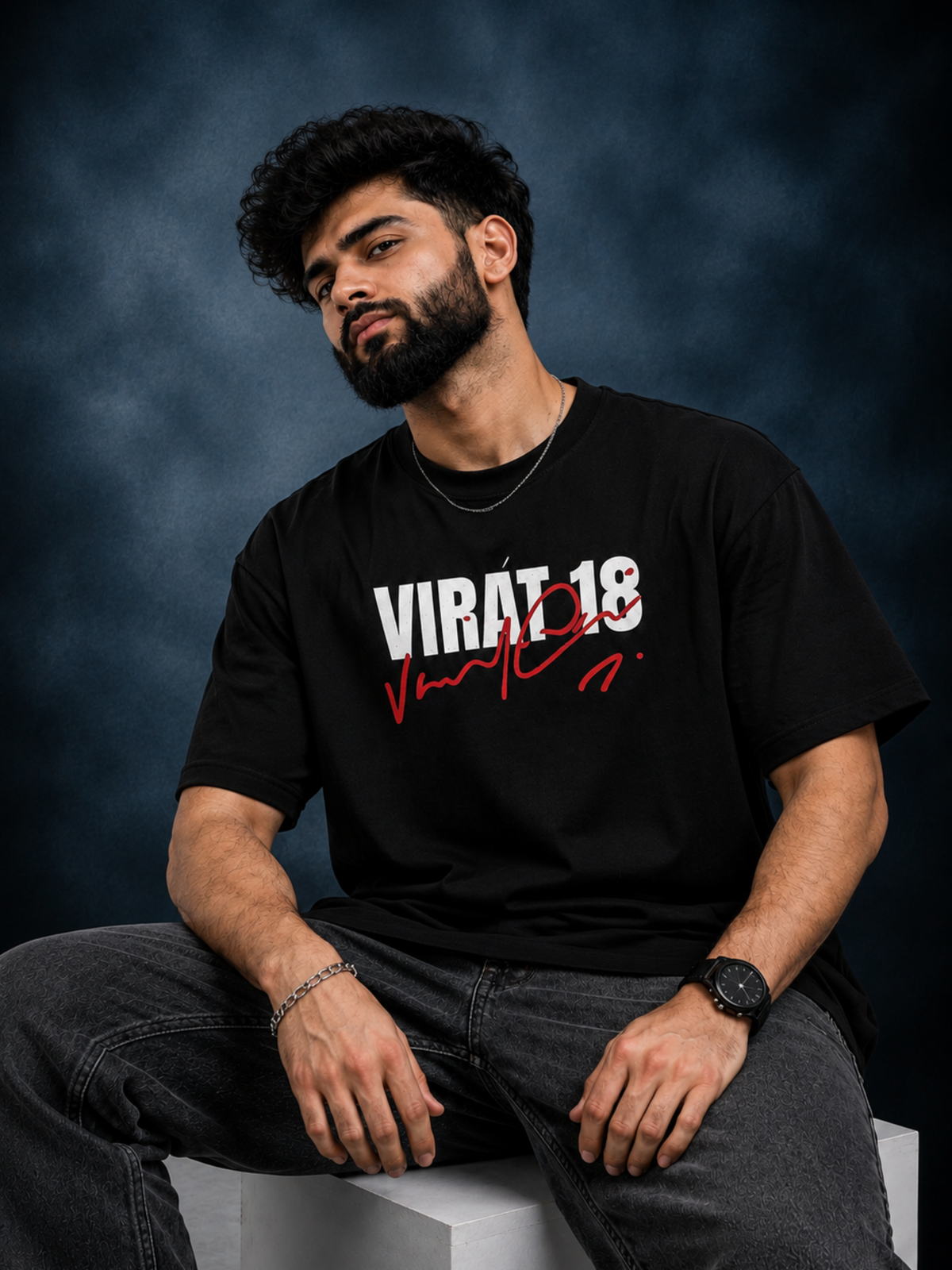 God’s Plan Oversized Boxy Fit T-Shirt | Black Graphic Streetwear Tee