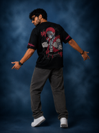 Oni Warrior Japanese Graphic Oversized T-Shirt | Samurai Streetwear Tee