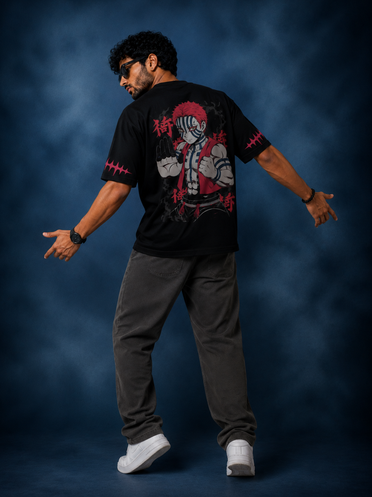 Oni Warrior Japanese Graphic Oversized T-Shirt | Samurai Streetwear Tee