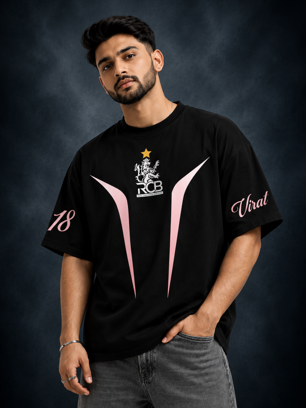 RCB Legacy Era Oversized T-Shirt | Cricket Graphic Streetwear Tee