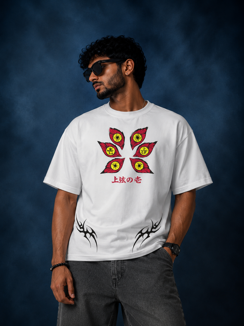 Rising Lotus Japanese Graphic Oversized T-Shirt | Asian Streetwear Tee