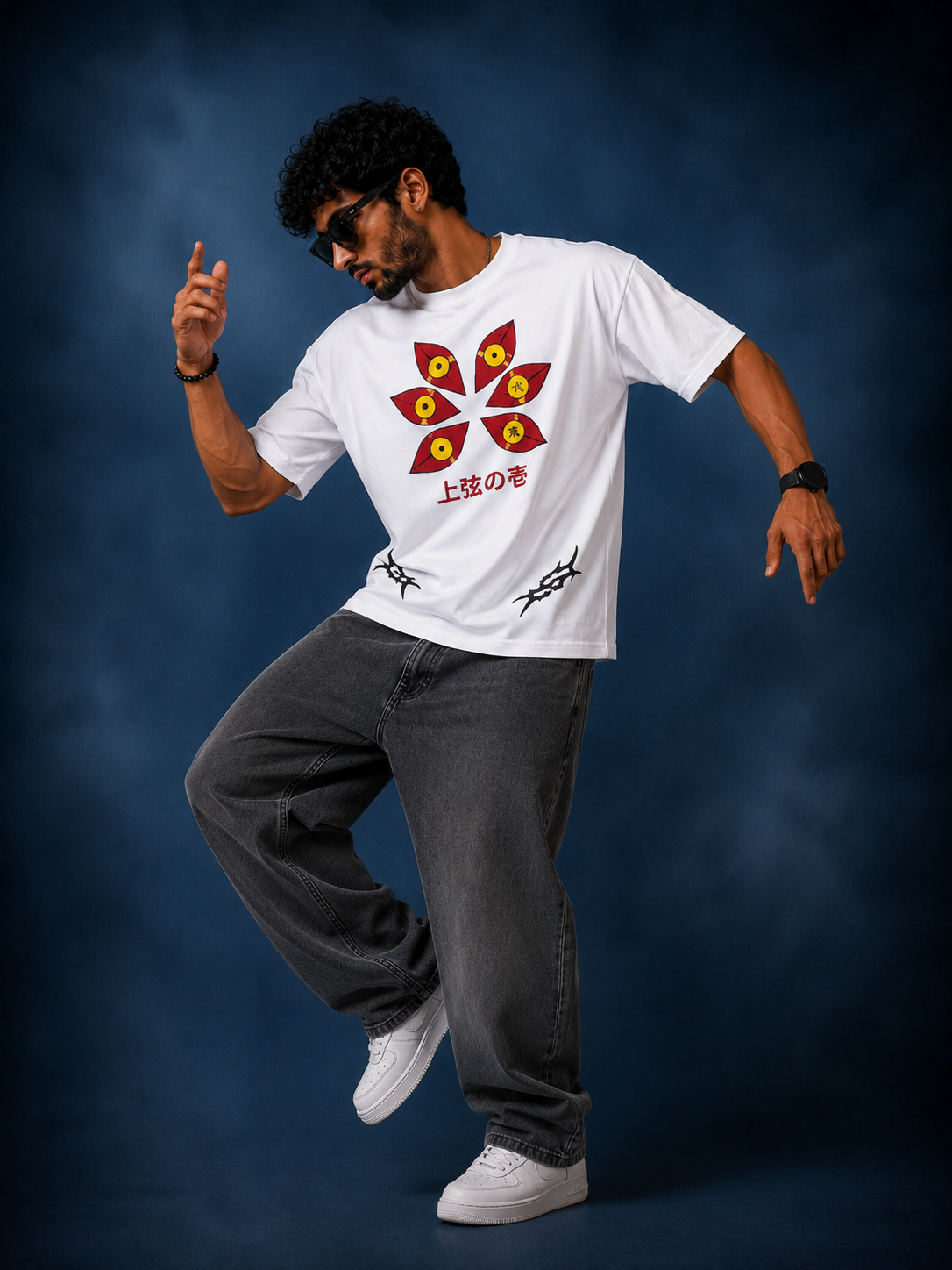 Rising Lotus Japanese Graphic Oversized T-Shirt | Asian Streetwear Tee