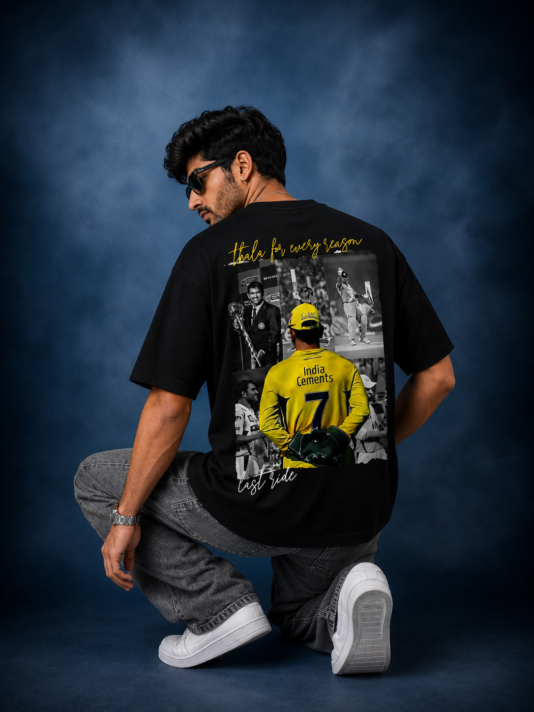 Thala Forever No. 7 Oversized T-Shirt | MS Dhoni Cricket Tee
