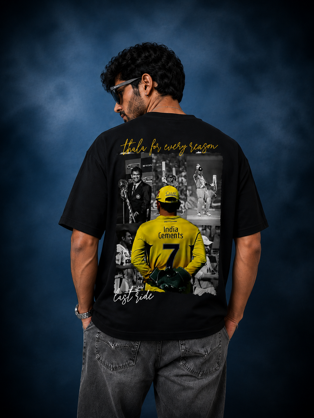 Thala Forever No. 7 Oversized T-Shirt | MS Dhoni Cricket Tee