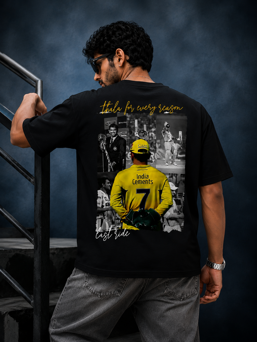 Thala Forever No. 7 Oversized T-Shirt | MS Dhoni Cricket Tee