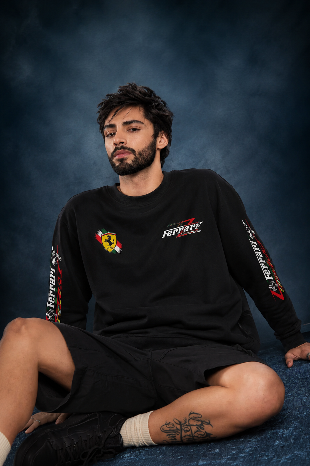 Ferrari Racing Graphic Oversized SweatShirt – Premium Cotton Streetwear Tee