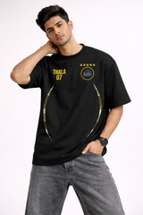 Captain 07 Oversized Tee – 240 GSM Premium Cotton (Black)