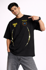 Captain 07 Oversized Tee – 240 GSM Premium Cotton (Black)