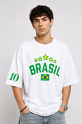 Brasil No.10 Oversized T-Shirt – W Edition Brasil No.10 Oversized T-Shirt – Black Edition