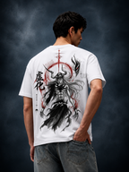 Shadowborn Oni Oversized T-Shirt – Premium Japanese Warrior Graphic Streetwear