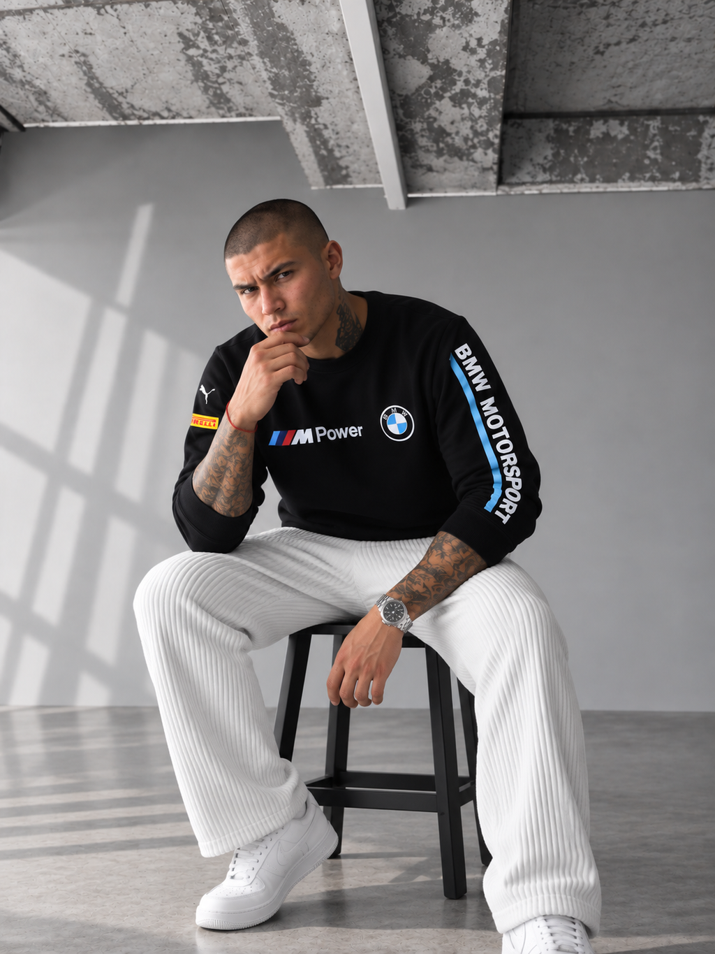 M Power Motorsport Crewneck Sweatshirt – Black
