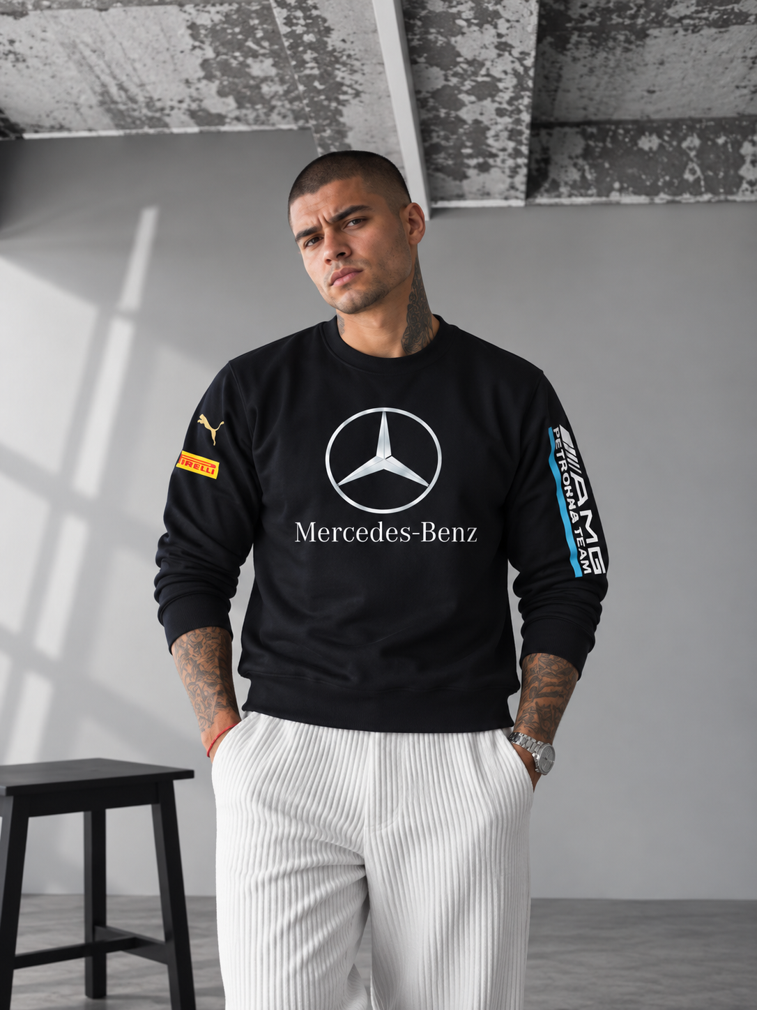 Mercedes-AMG Petronas Racing Sweatshirt – Black