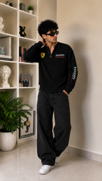 Ferrari Driven Henley Waffle Tee