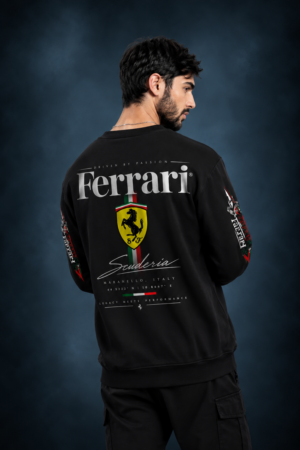 Ferrari Racing Graphic Oversized SweatShirt – Premium Cotton Streetwear Tee