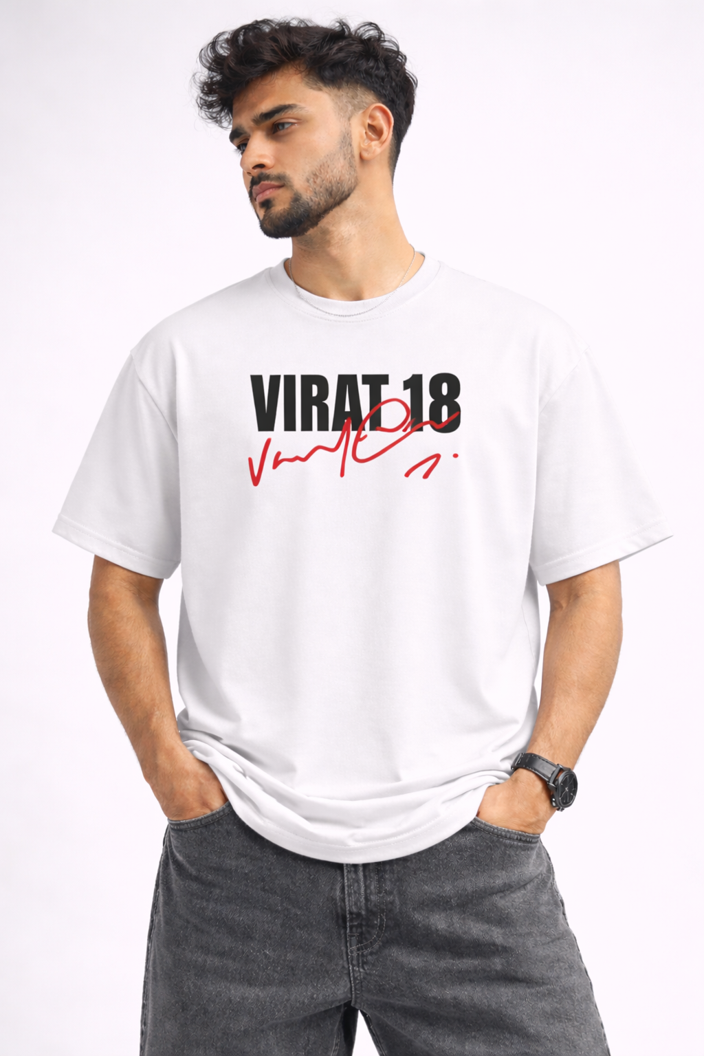 God’s Plan Oversized Boxy Fit T-Shirt white