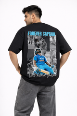Forever Captain Rohit Sharma Tribute Oversized T-Shirt (Black)