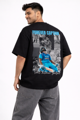 Forever Captain Rohit Sharma Tribute Oversized T-Shirt (Black)