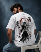Shadowborn Oni Oversized T-Shirt – Premium Japanese Warrior Graphic Streetwear