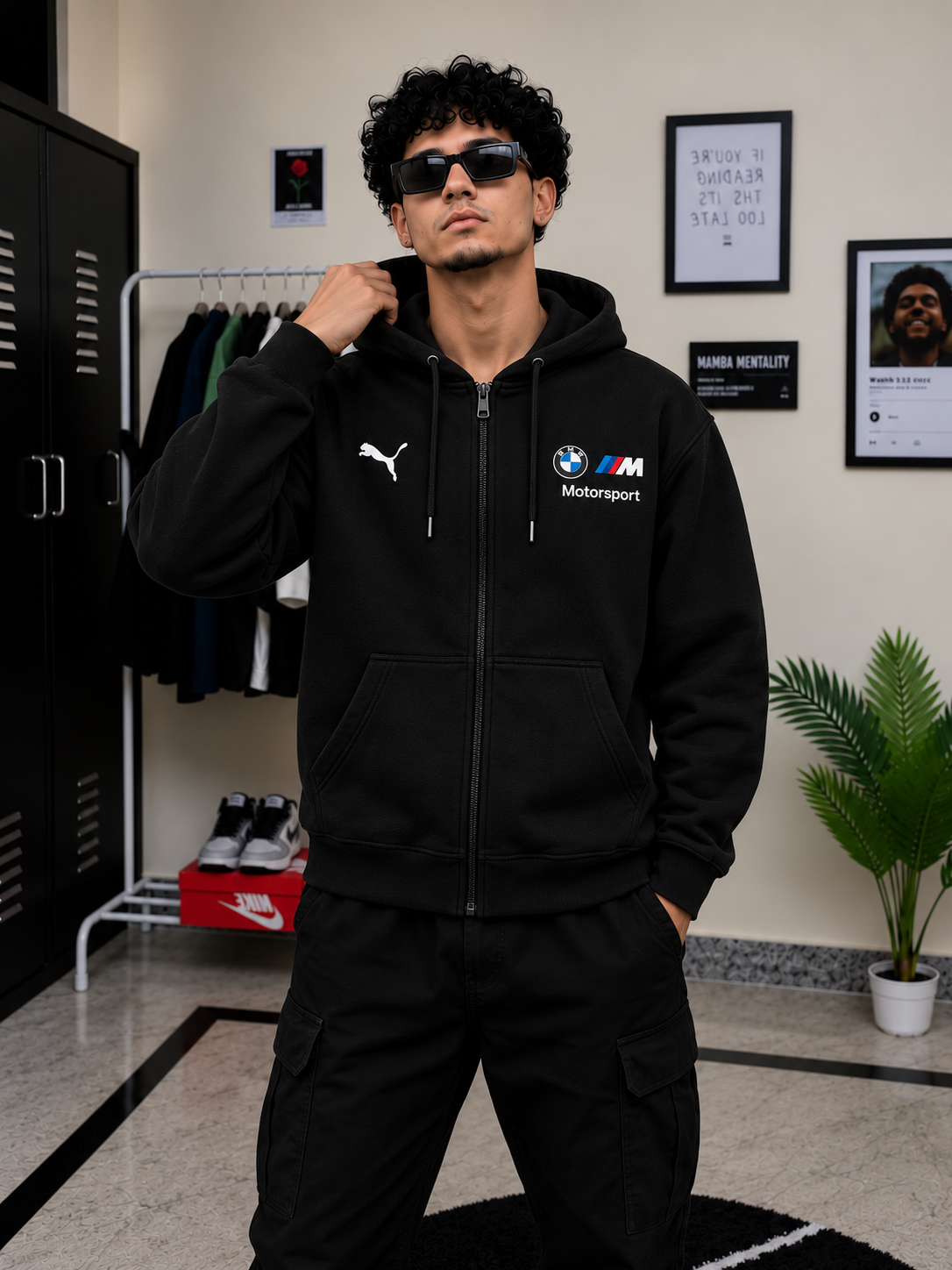 BMW Motorsport Legacy Zip Hoodie – Black
