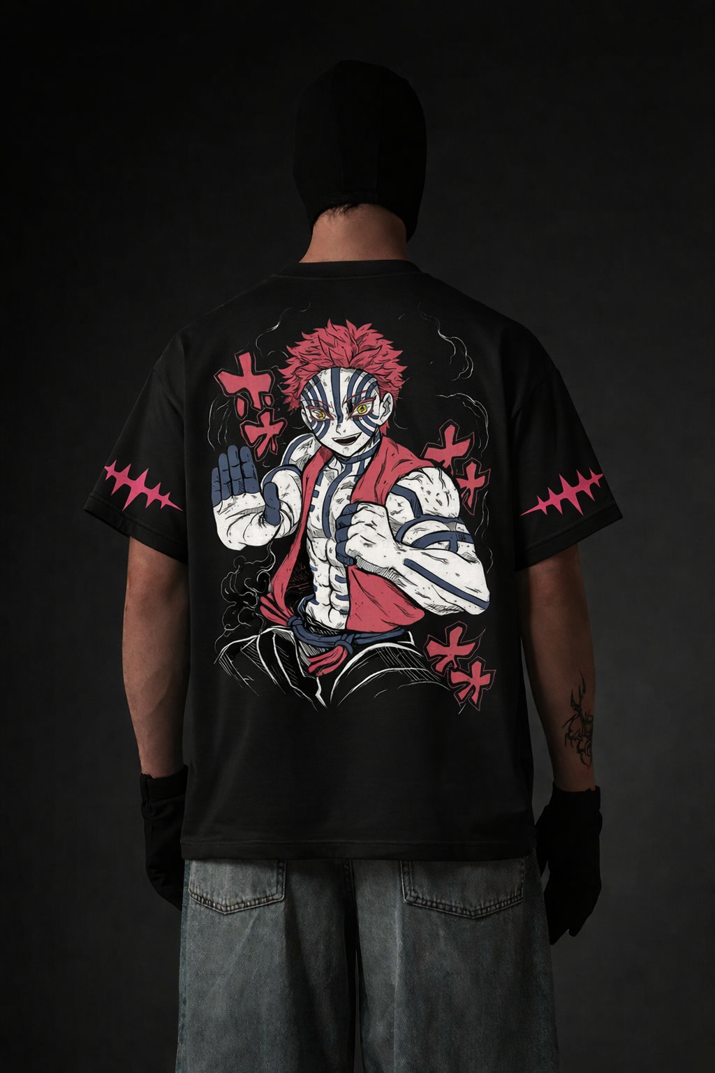 Oni Warrior Japanese Graphic Oversized T-Shirt