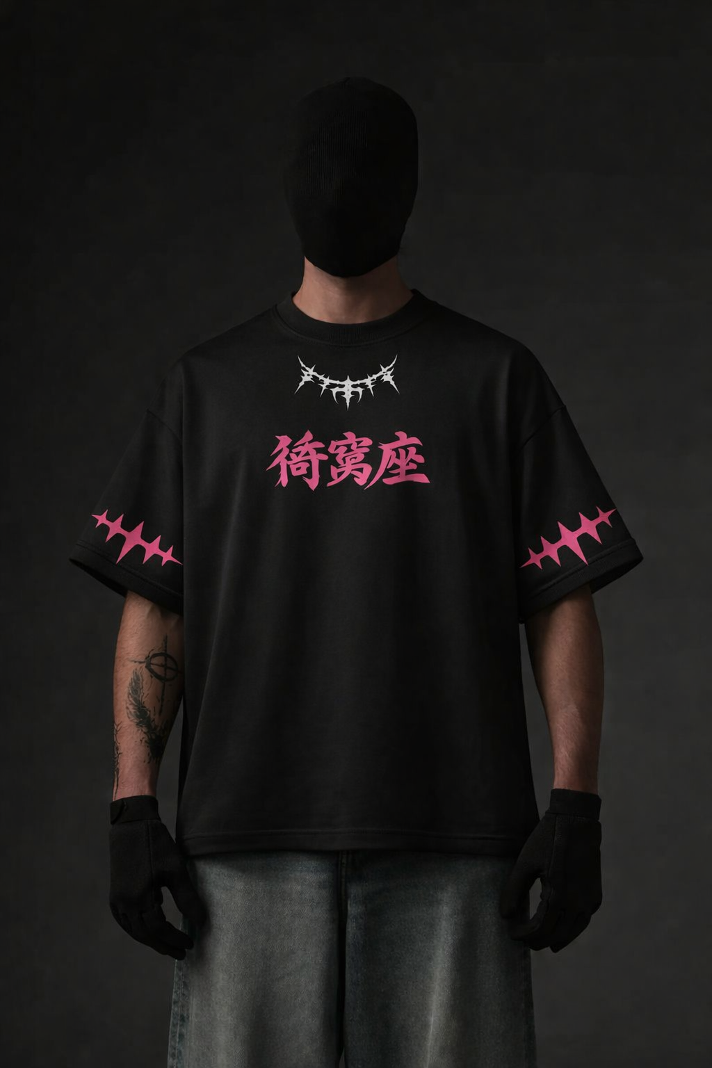 Oni Warrior Japanese Graphic Oversized T-Shirt